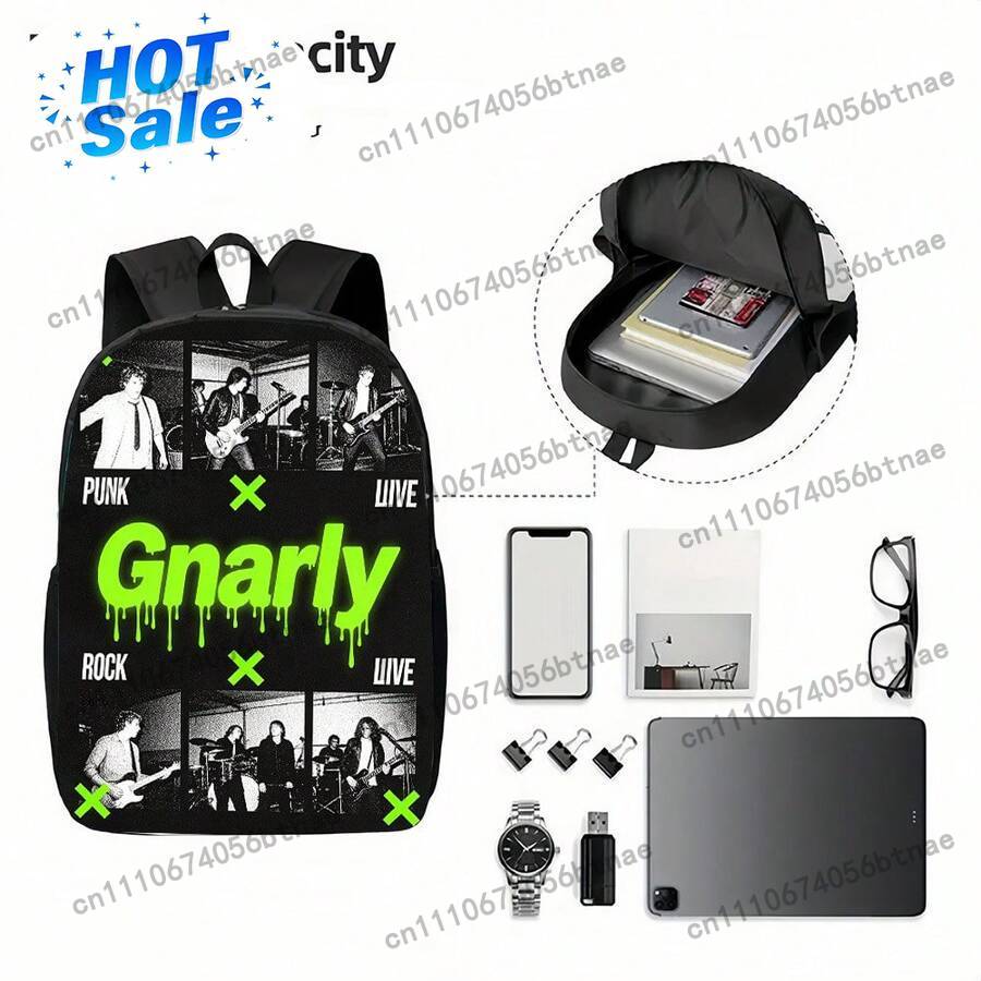 Live Rock - 1 Buah Ransel Gaya Kasual Cetak