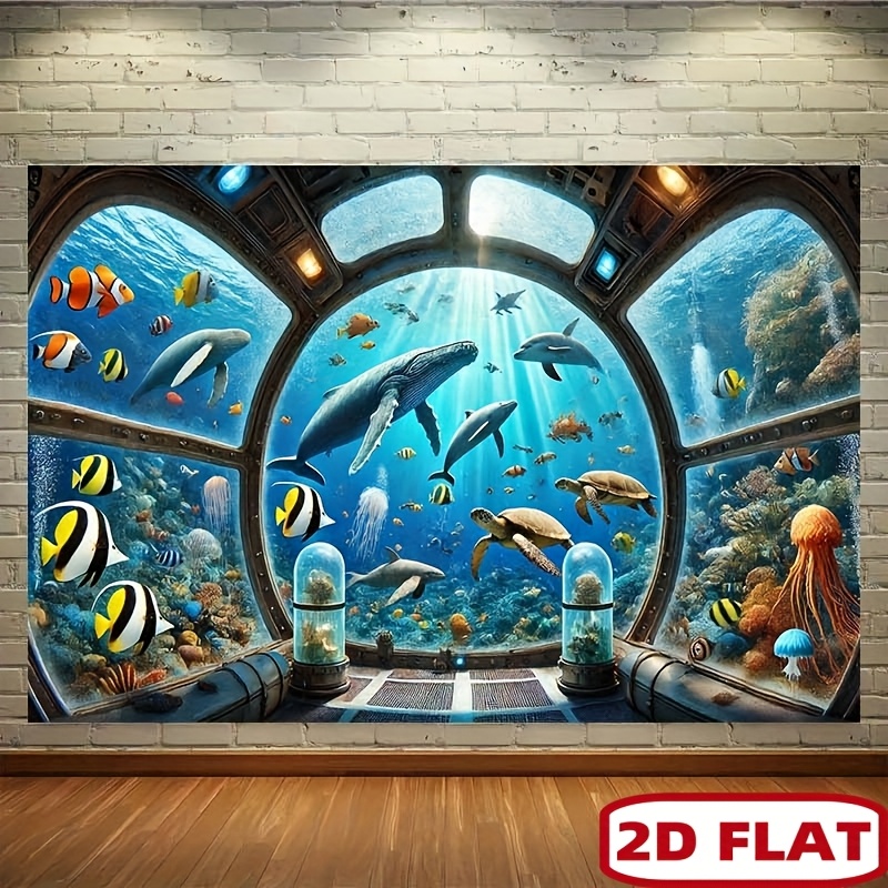 Lukisan Dinding Bertema Hiu Pa - Ocean Aquarium ulasan dan harga