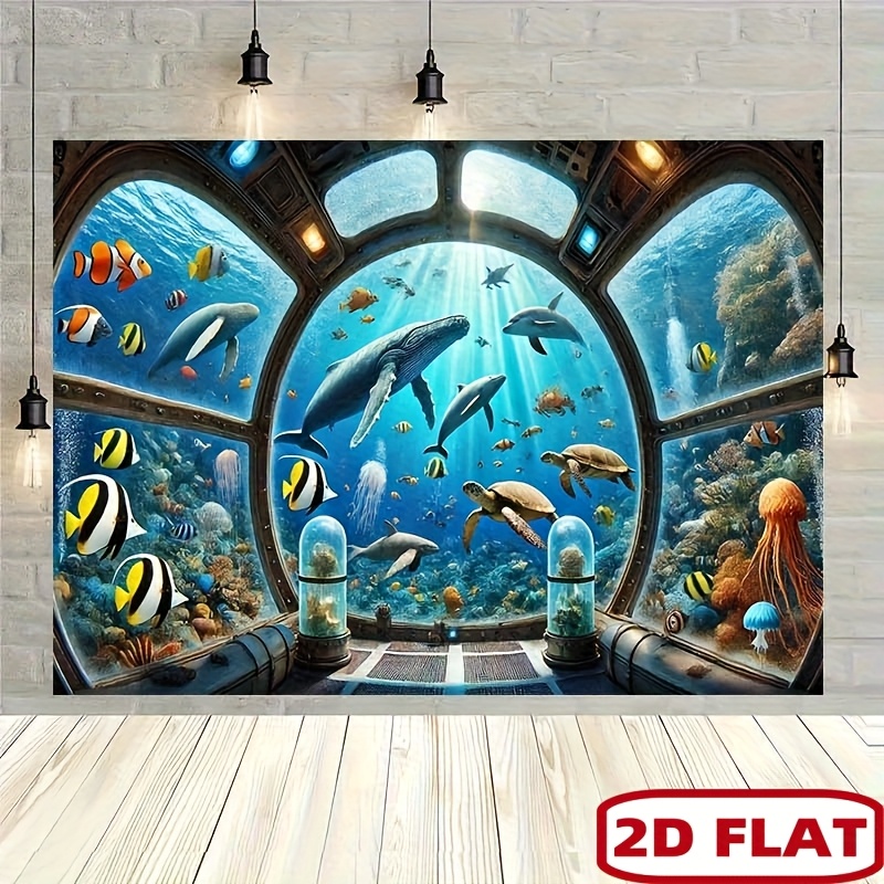 Lukisan Dinding Bertema Hiu Pa - Ocean Aquarium ulasan dan harga
