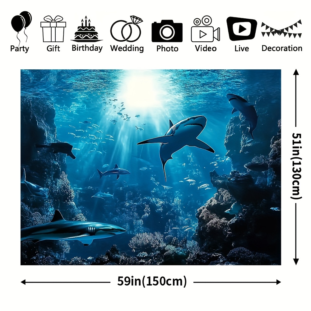 Tapestry Dinding Hiu Laut Dala - Marine Aquarium ulasan dan harga